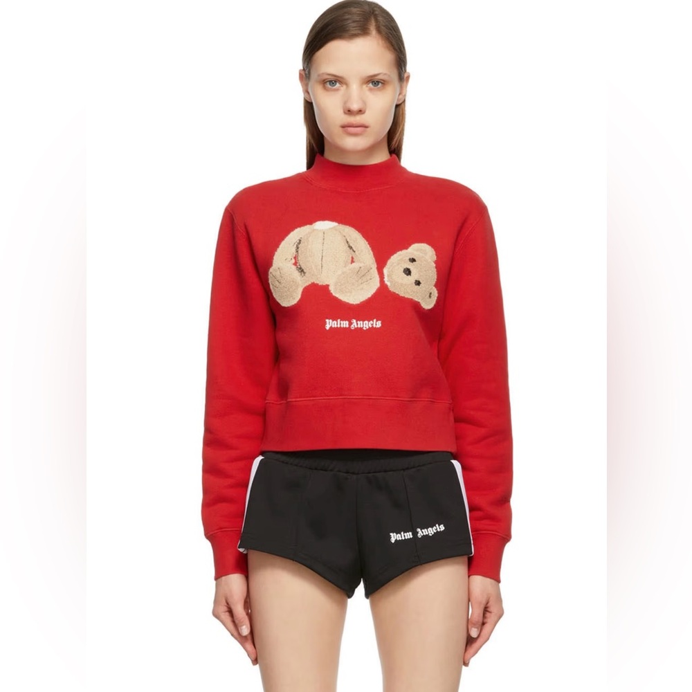 Palm Angels red bear sweatshirt